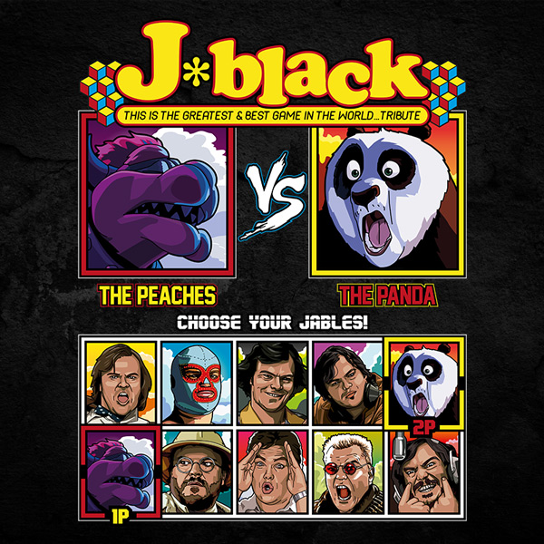 Jack Black Bowser Peaches vs Kung Fu Panda T-Shirt